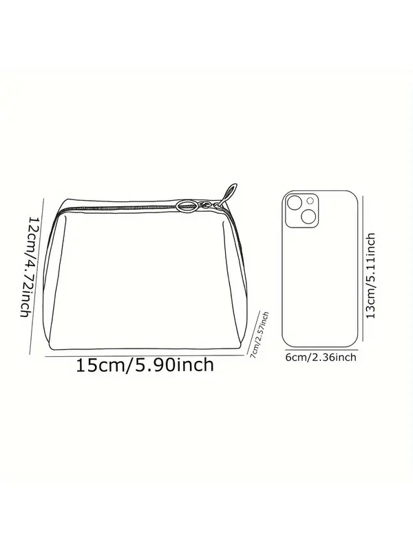 Random Bow Pattern Makeup Bag, Lightweight Multi-functional Fashion Casual Makeup Bag, Travel Makeup Bag, Suitable for Leisure Travel, Business Trips 1