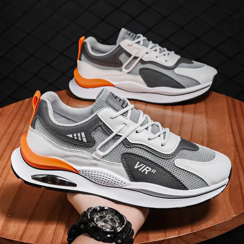 Breathable mesh 2025 new sports running casual height increasing summer style dad trendy shoes
