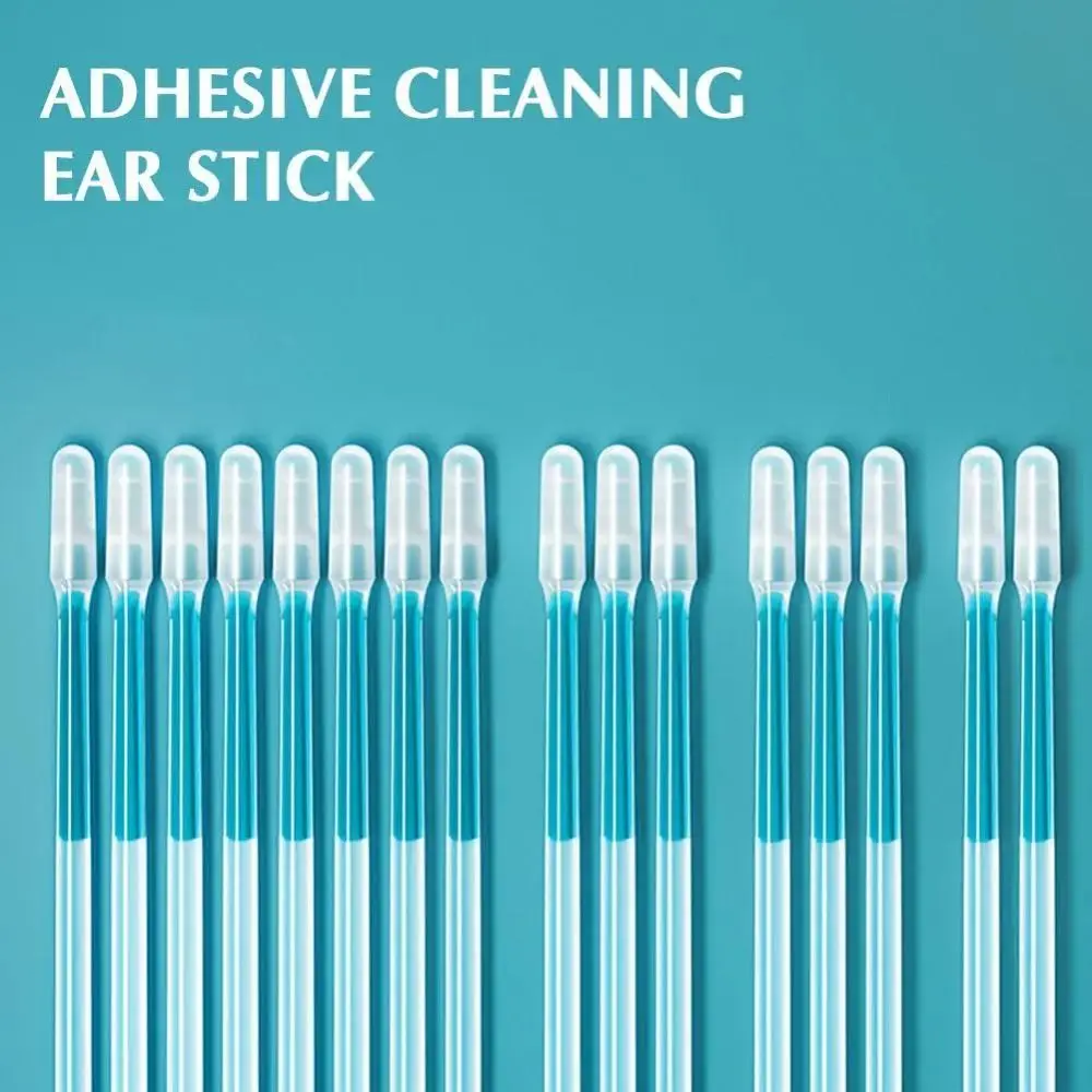 24Pcs/box New Ear Cleaner Disposable Ear Swabs Small/Large Silicone Sticky Earwax Remover Stick Soft Sticky Ear Wax Removal Tool Olders Adult Kid