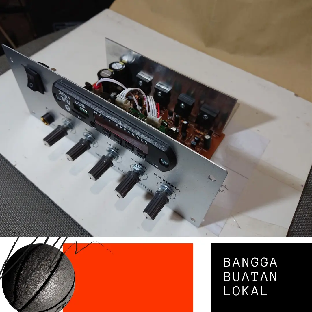 cod kit modul speaker aktif stereo subwoofer plus MP3 bluetooth