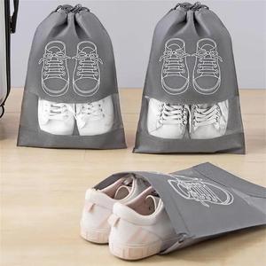 Shoe Storage Bag, 5 Counts Non-woven Fabric Shoe Bag with Drawstring, Portable Shoe Organizer, Shoe Storage Bag for Home, Travel, Outdoor