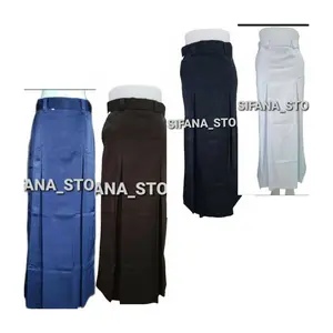 ROK SEKOLAH SPAN BELAH DUA DEPAN SMP MTS SMA SMK SPAN BELAH DUA BIRU SMP COKLAT PRAMUKA PUTIH DAN HitamAM Kain Nyaman Tebal Karet Panjang jeans Rempel Abu