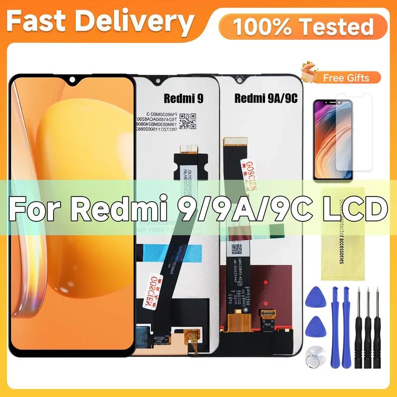 Màn hình hiển thị LCD, Chất lượng cao 100%, dành cho màn hình Xiaomi Redmi 9A, với khung, Lắp ráp màn hình cảm ứng, Tương thích với Redmi 9A, 9C và 9 màn hình hiển thị LCD 0