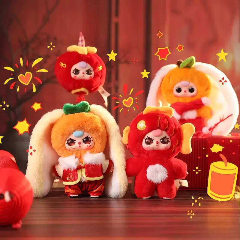 【BABY THREE】恋のチェーンタイムキーホルダー・４点セット Baby Three Love Chain Time Keychain Series Blind Box