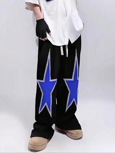 Men's Star Print Pants, Casual Comfy Regular Fit Trousers for Outdoor Daily Wear, Fashion Men's Bottoms for All Seasons