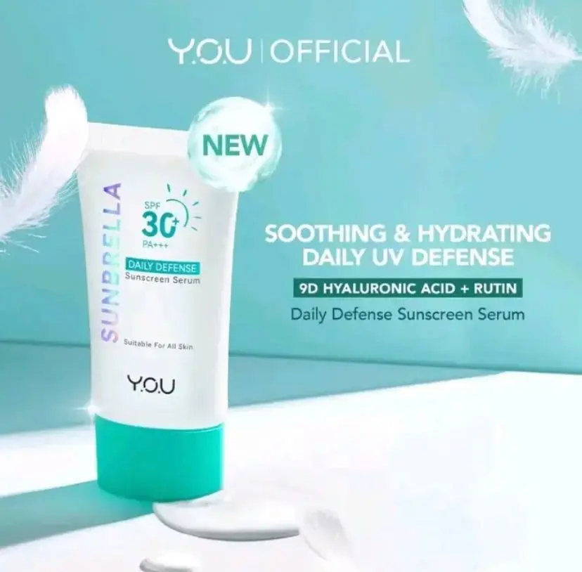 YOU Sunbrellla daily defense sunscreen serum SPF30+ PA+++ 30ml Berminyak Wajah