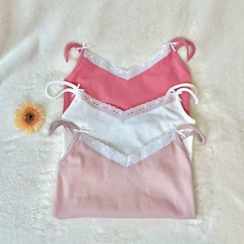 Loli top S1 / Áo dây đính 2 nơ _Điệu style 2