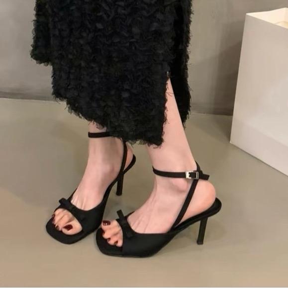 Gạo.Shoes (CÓ BIGSIZE) Guốc Sandal Nữ Cao Cấp, Quai Nơ Xinh Xắn, Gót Cao 8 Cm, Chất Liệu Lót Đệm SIÊU ÊM CHÂN, SIÊU DỄ ĐI. Cực Sang Chảnh