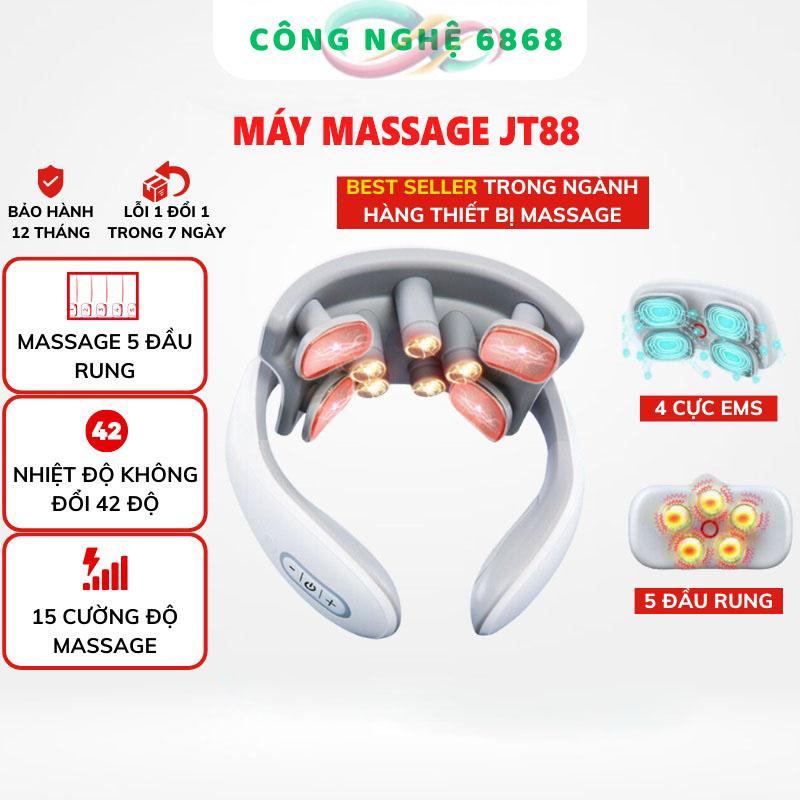 Máy massage cổ vai gáy JT88 mát xa cổ vai gáy 5 đầu rung Takara dành cho người cao tuổi-văn phòng