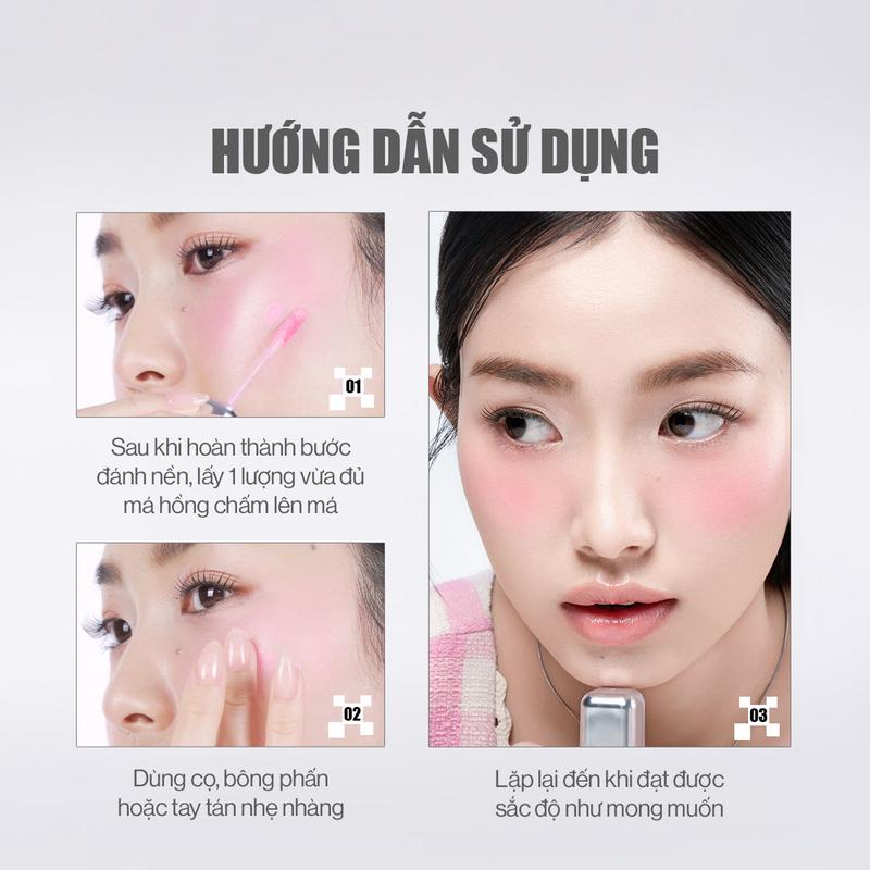 Má Hồng Kem Căng Bóng Glamrr Q Glow Lasting Fresh Blush 3.8g 7