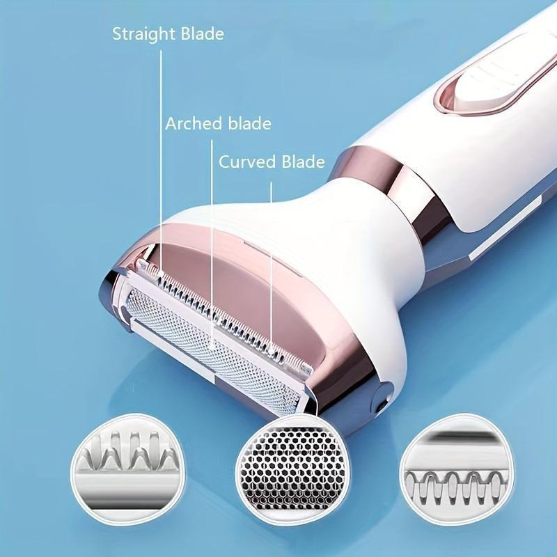 4 in 1 Electric Women's Razor, 1 Box Rechargeable Portable Cordless Body Hair Removal Machine, Personal Care Appliances for Women, Christmas Gift 8