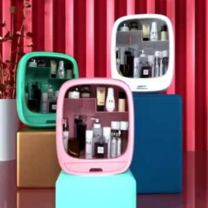 HD Cosmetics storage box wall mounted punch free bathroom waterproof protective shelf Organiser Installation Plastic Pack