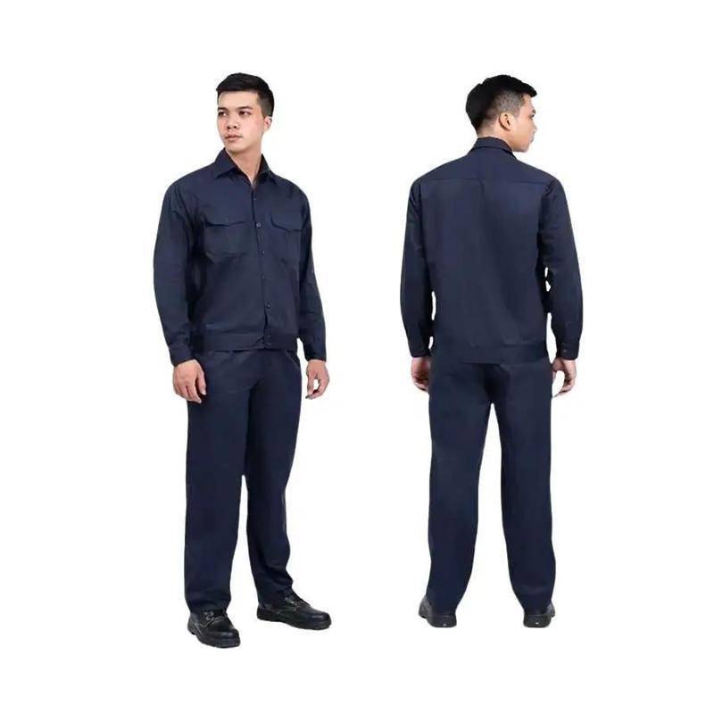 Bộ Quần Áo Bảo Hộ Lao Động Vải Kaki 2 1 - Bảo Hộ Lao Động Rẻ Đẹp Nam Menswear Nữ Áo Có Túi Ngực