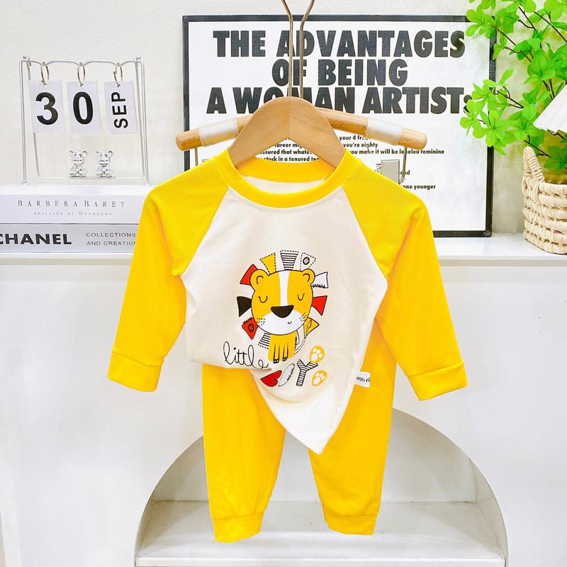 Combo 5 bộ ( tặng thêm 1 bộ là 6 bộ ) bộ quần áo tăm lạnh dài tay cho bé 5-15kg 3