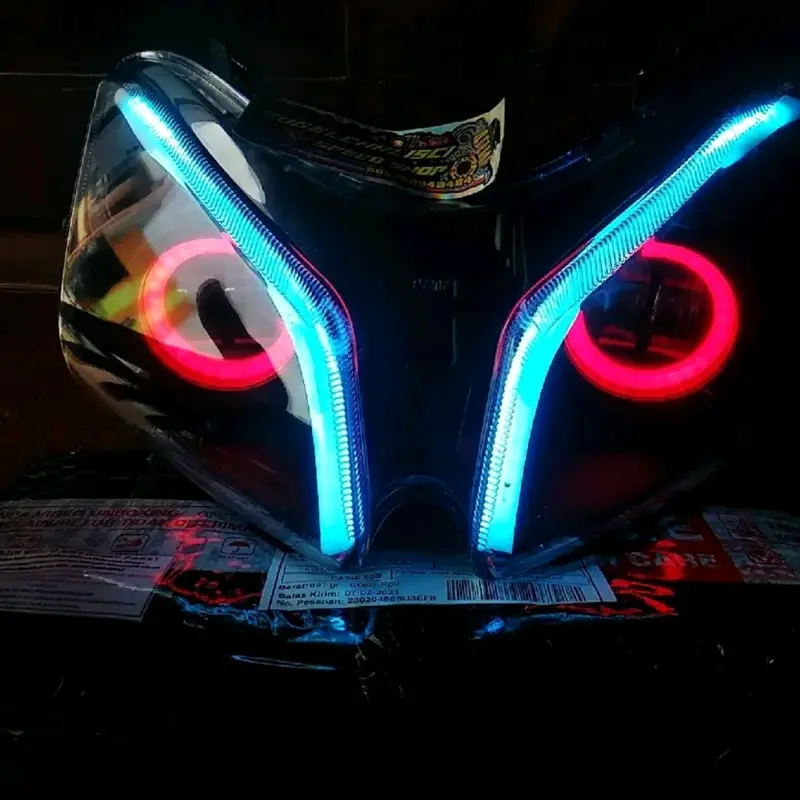 reflektor mika lampu depan vario 110 karbu custom daymeker alis diam Motor 2