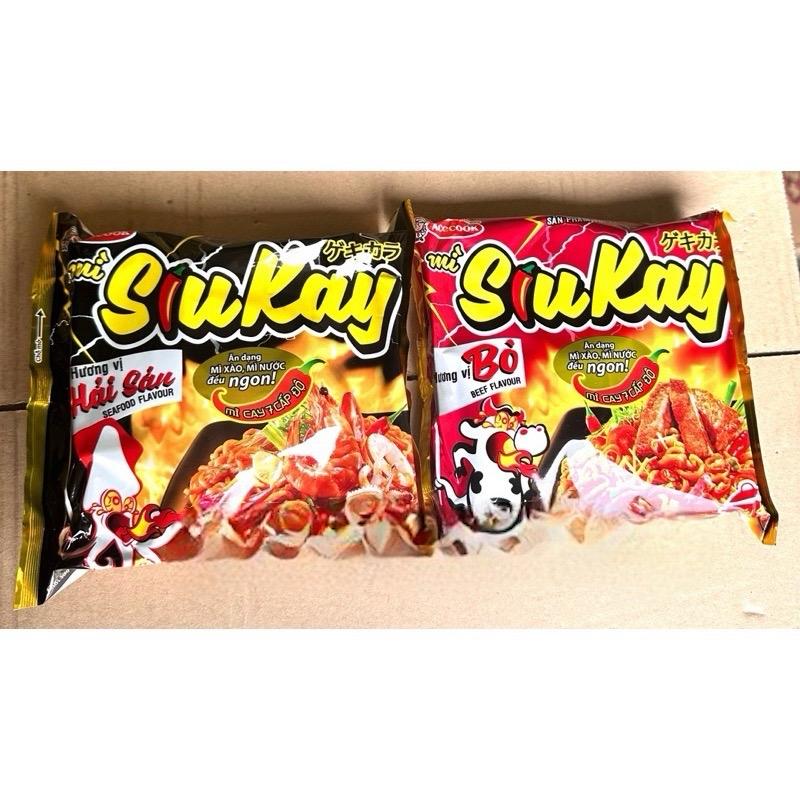 Mì Siukay 7 Cấp Độ Hương Vị Bò Hải Sản Gói 127G