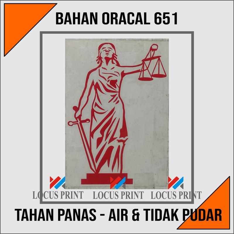 Cutting Sticker Stiker Dewi Themis Keadilan Bahan Oracal 651 2
