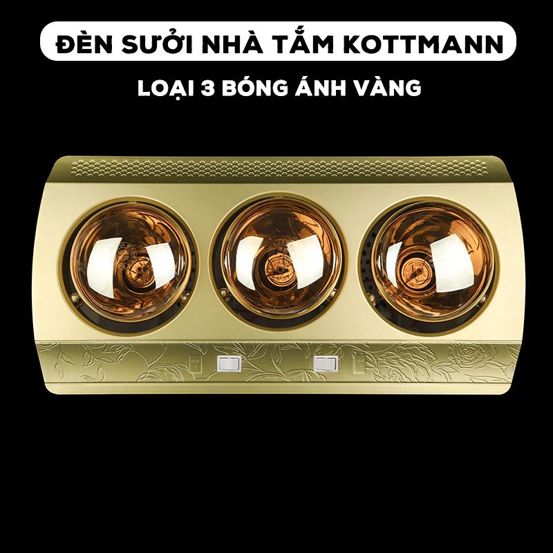 BÁN CHẠY Đèn Sưởi Nhà Tắm Cho Bé KOTTMANN Công Suất 900W Tiết Kiệm Điện Đèn Sưởi Chất Liệu Nhựa Chống Cháy Cực Bền