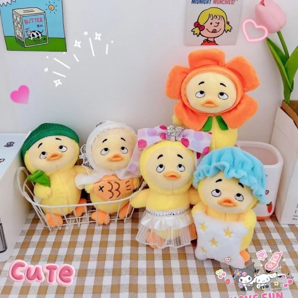 (พร้อมส่งในไทย)พวงกุญแจ&ตุ๊กตาลายน้องเป็ด Upset Duck แต่งตัว