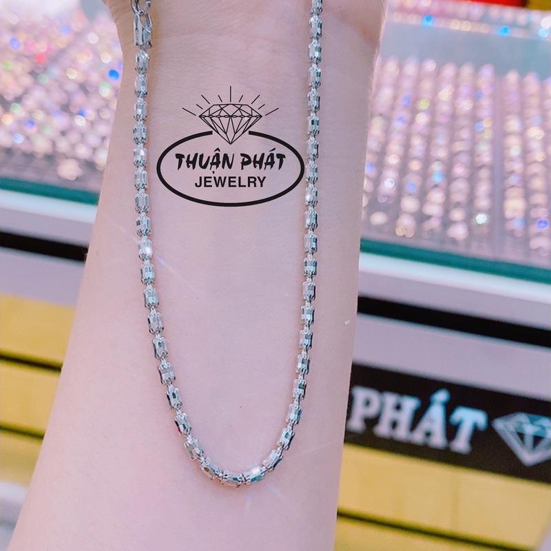 Phụ Kiện Dây Chuyền Bi Trụ D076 Sáng Chiếu Dài 45cm và 50cm Đeo Cổ Hằng Ngày, Đi Chơi, Đi Tiệc xinh Xắn, Sang Trọng Trang Sức Bạc Ý Xi Kim - Bạc Thuận Phát Unisex