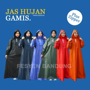 Jas Hujan Gamis Syar'i Kekinian Wanita Muslimah - Hijas Syari