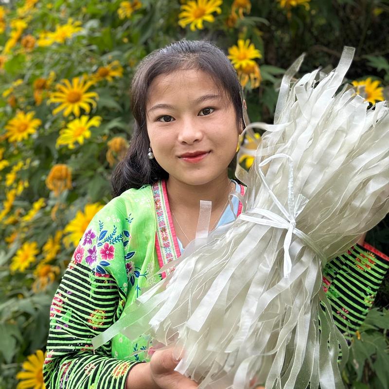 Sùng Bầu Miến dong thái tay Sợi To 1kg - Sùng Thị Bầu Food Thức Ăn