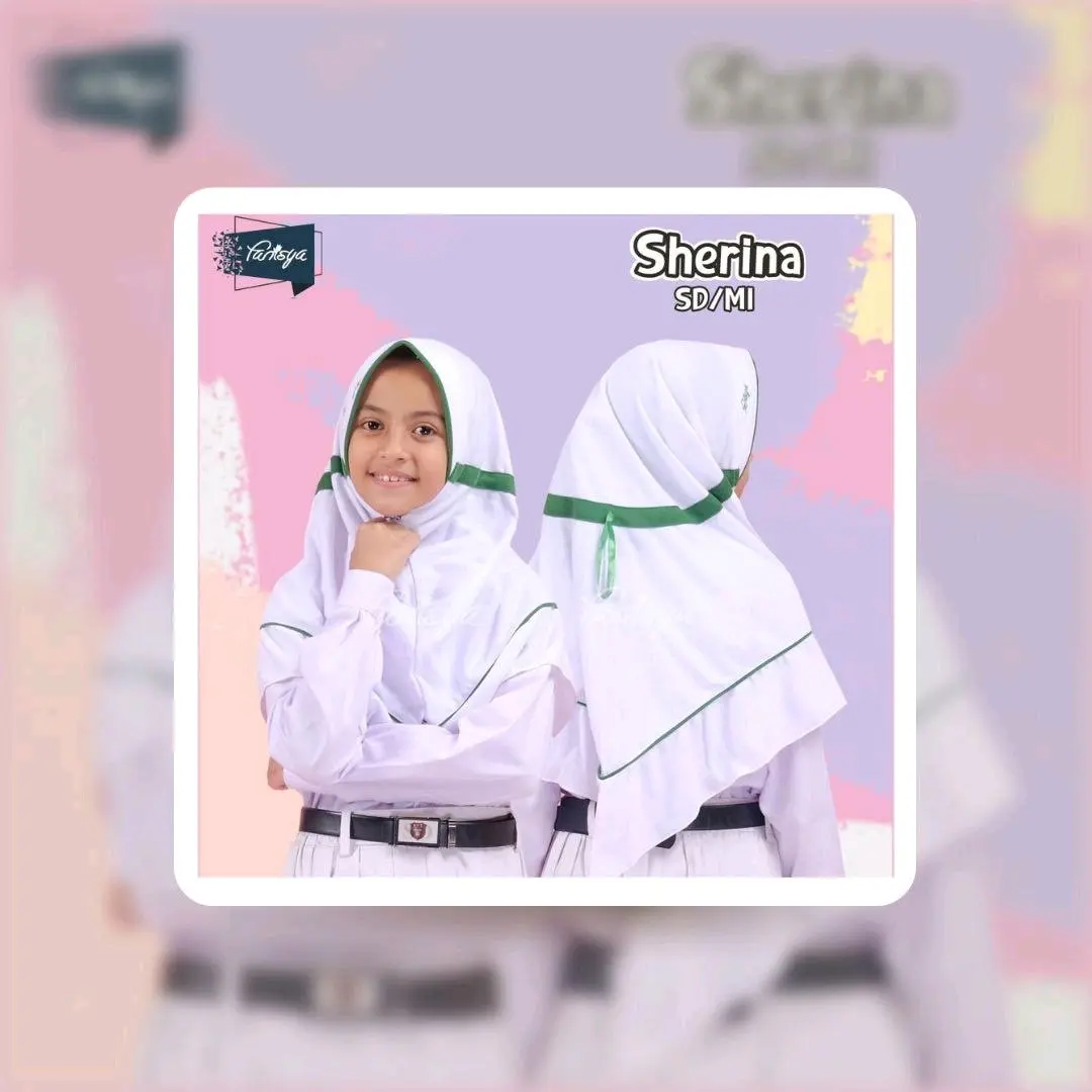 Fanisya Jilbab bergo kerudung sekolah MI 02 Sd