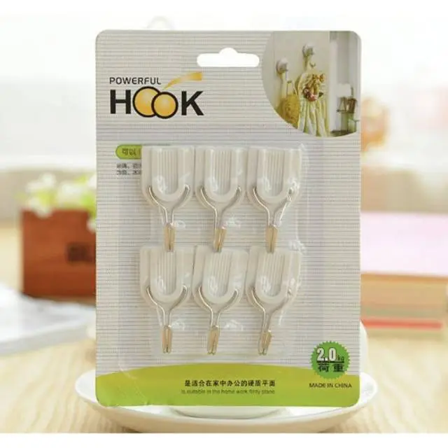 (6pcs) Sticky Hooks Set - Gantungan Hook 2