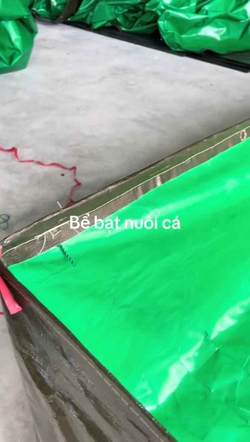 Product Introduction of Bể Bạt Nuôi Cá, Nuôi Ốc, Nuôi Lươn,... Bể Bạt Làm Bể Chứa, Bể Bạt Làm Bể Bơi. Bể Bạt Xanh Bộ Đội Cao Cấp Chất Liệu Dày Dặn Bền Đẹp PVC tiểu cảnh nuôicá _ bạ t nu ô i ế ch nuôilươn tank  nhựa 7