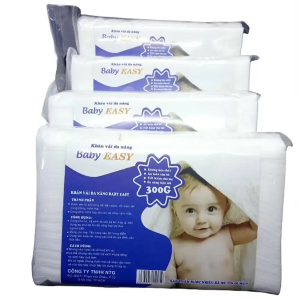 Lốc 6 gói Khăn khô đa năng 300 tờ, TẶNG 1 GÓI 80 TỜ , vải trơn mềm mại, sạch sẽ -An toàn tuyệt đối cho trẻ sơ sinh.