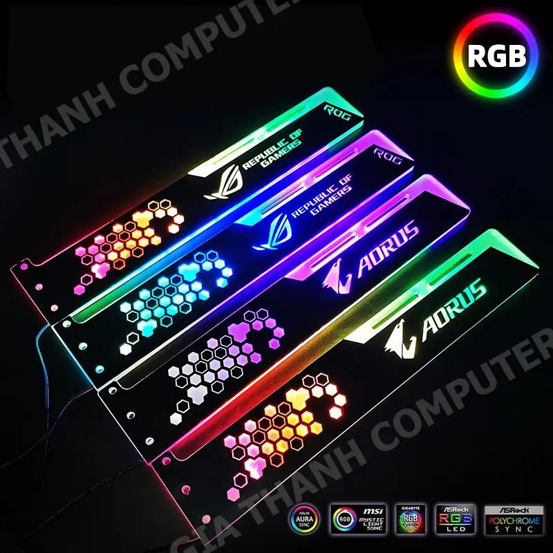 Giá Đỡ VGA 28cm LED RGB - Đồng Bộ HUB Coolmoon / Auto Ghim Nguồn Trực Tiếp 1