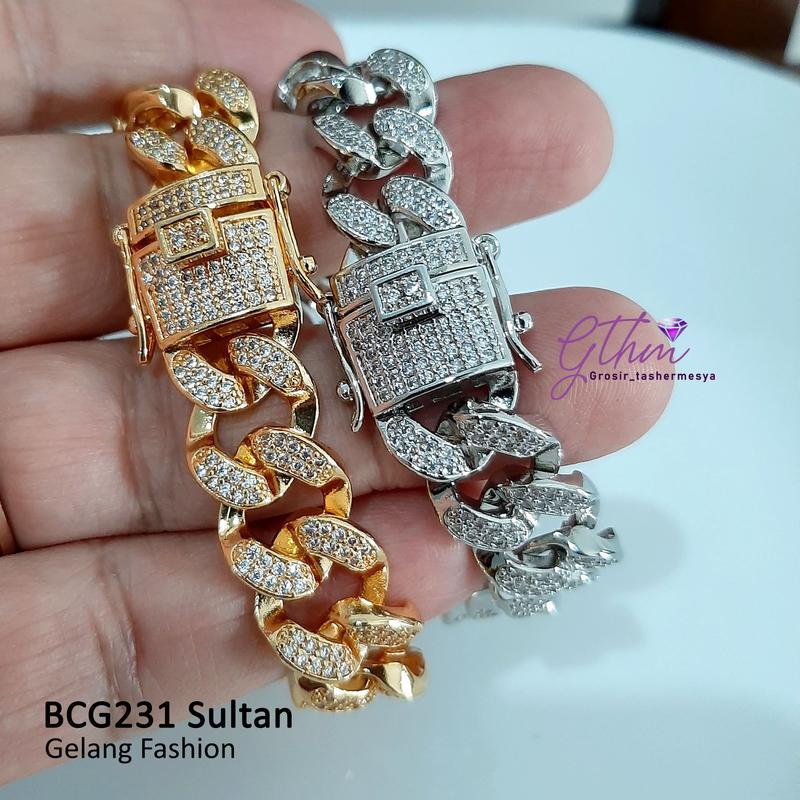 Gelang Tangan Wanita BCG231 Sultan Mewah Warna Gold Silver Model Tas Cocok Untuk Pesta Kondangan Bracelet Perhiasan 7