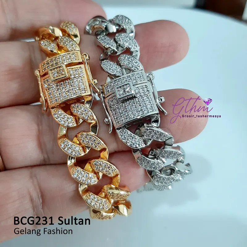 Gelang Tangan Wanita BCG231 Sultan Mewah Warna Gold Silver Model Tas Cocok Untuk Pesta Kondangan Bracelet Perhiasan 6