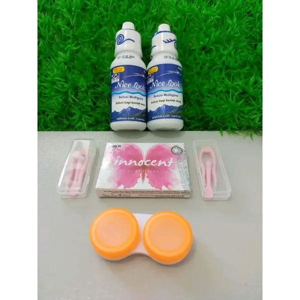 Paket Softlens Innocent 16 MM + cairan 60 ml + Jepitan free Lenscase 0