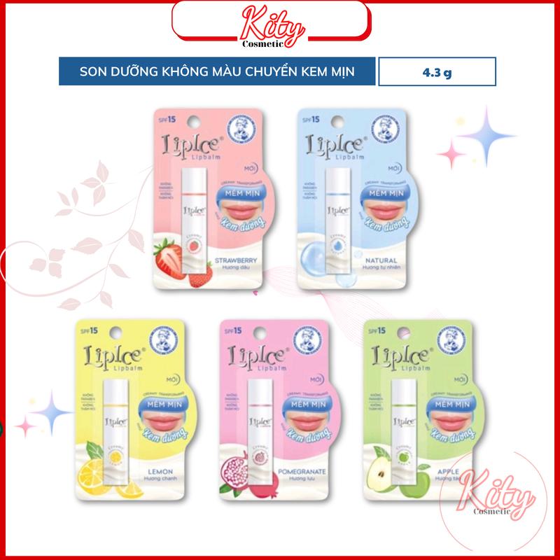 Son dưỡng môi không màu chuyển kem mịn LipIce Creamy 3.3g Nữ Son Môi