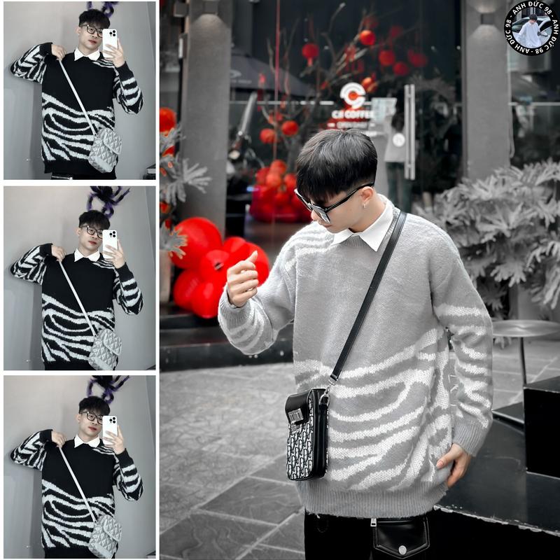 Áo len lông Ngựa Vằn 2 màu nam nữ boypho