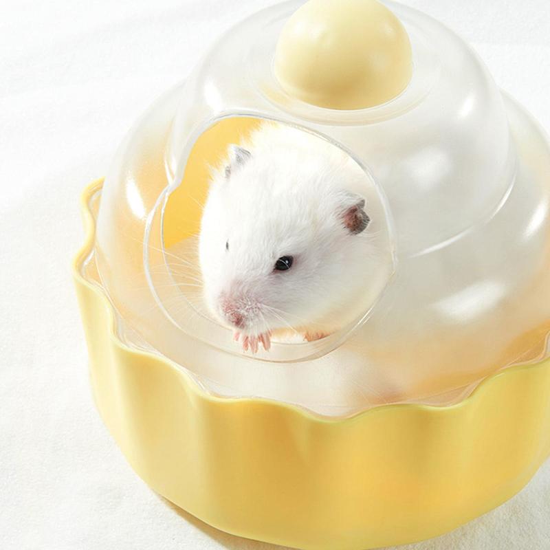 Adorable Transparent Hamster Bathtub & Sand Box | for Hamsters, Chinchillas & Mice | Pet Accessories, Hideout & Bath Supplies #HamsterToys #SmallPetBath #PetAccessories #HamsterBathroom #TransparentPetBasin #SmallPetHideout 7