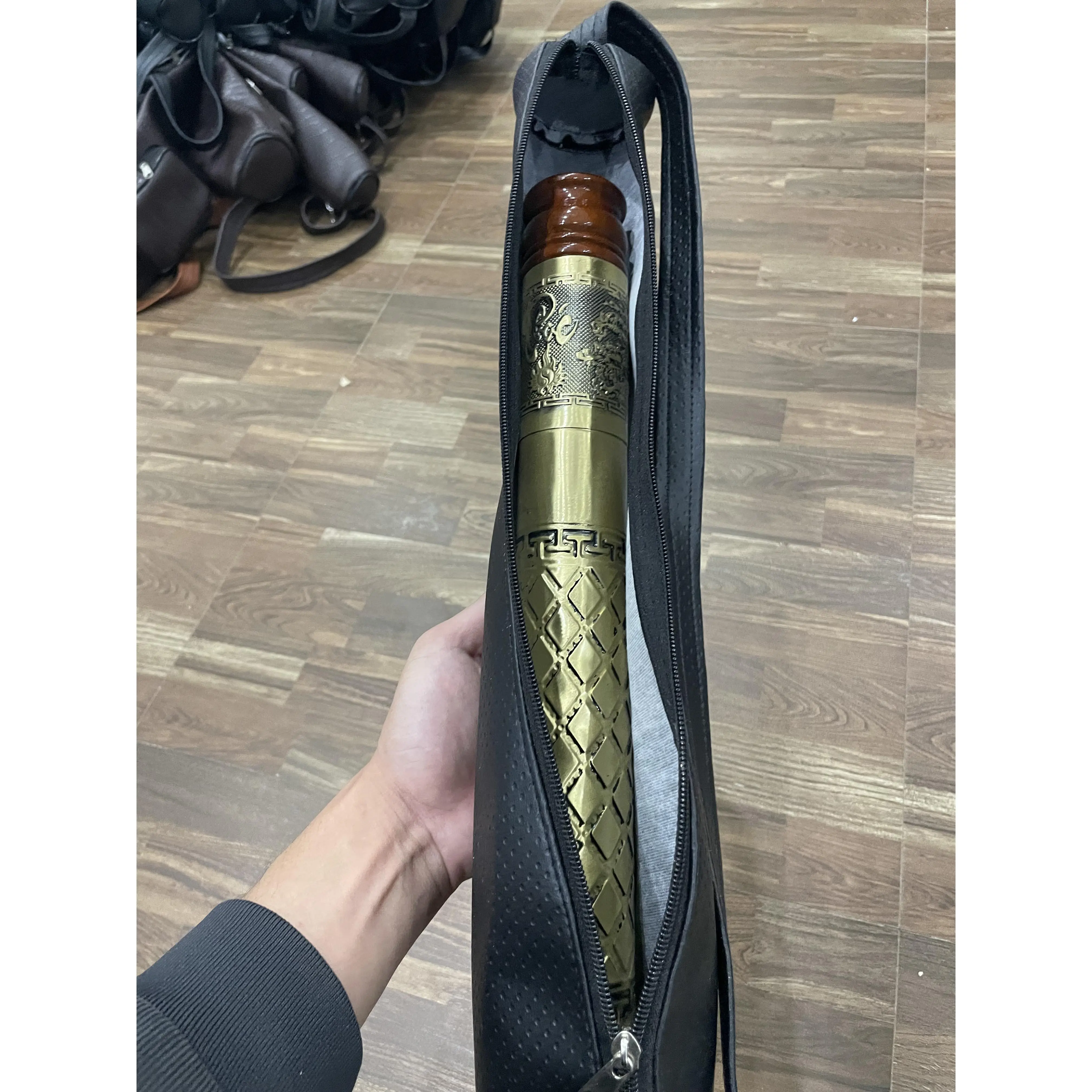 bao da kèm sáo bọc đồng loại dài 45cm