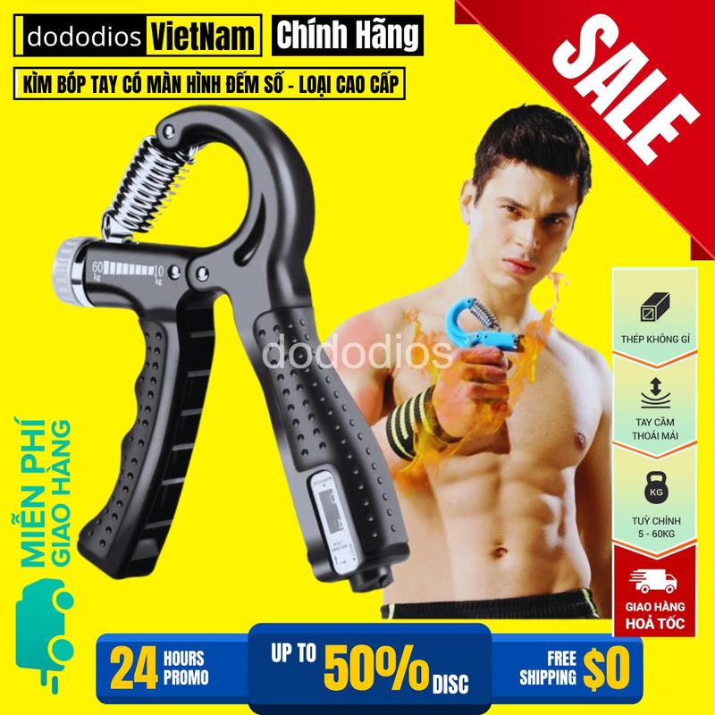  Kìm Bóp Tay Kìm Tập Cơ Tay Dụng Cụ Tập Gym Tại Nhà Điều Chỉnh Lực Có Đếm 10-100kg Dododios Tập Tay Tập Thể Dục 