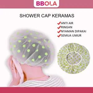 Shower Cap Penutup Rambut Anti Air Bahan Tebal Anak Dewasa