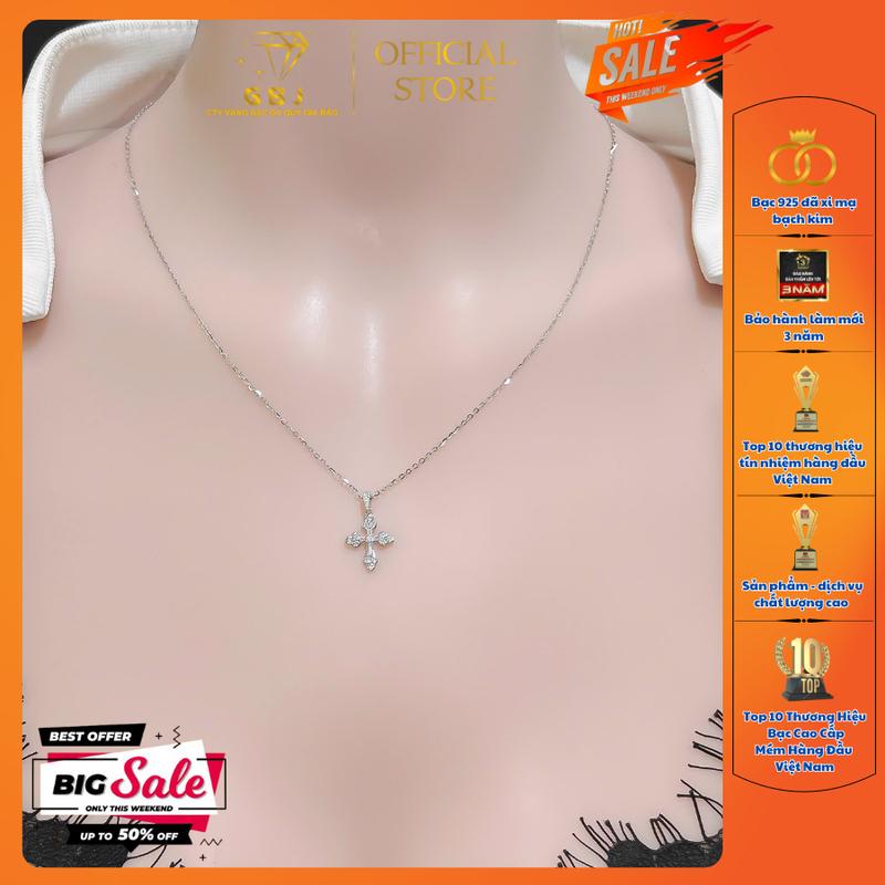 Dây Chuyền Bạc Mặt Thánh Giá 01 XI KIM Cá Tính Phong Cách Unisex GBJ929