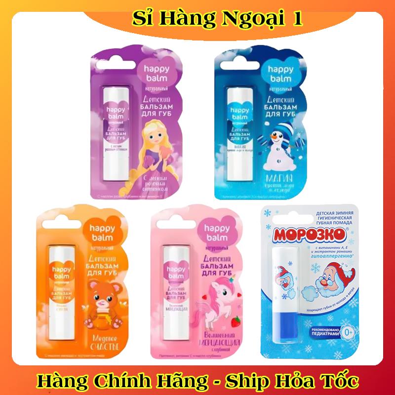  Son Dưỡng Môi Happy Balm Cho Bé Chống Nẻ và Lạnh của Nga 3,6gr - Cosmetic Son Môi 