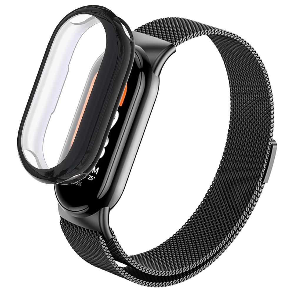 Milanese Loop Strap +TPU Case for Mi Band 10 9 8 Anti Gores Soft Screen Protector Cover Magnetic Stainless Steel Metal Band Belt Replacement Watchband Accessories Tali Jam Tangan Smartwatch for Xiaomi Miband 10 9 8 NFC Milanese Loop Strap +TPU Case for Mi Band 10 9 8 Anti Gores Soft Screen Protector Cover Magnetic Stainless Steel Metal Band Belt Replacement Watchband Accessories Tali Jam Tangan Smartwatch for Xiaomi Miband 10 9 8 NFC