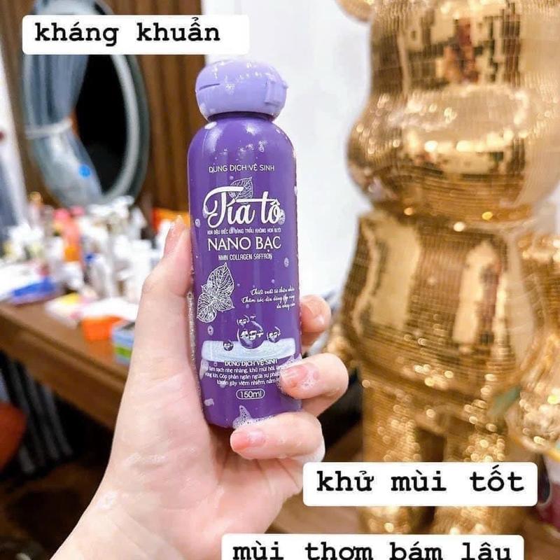 Combo 4  lọ  vệ sinh tía tô nano bạc 1