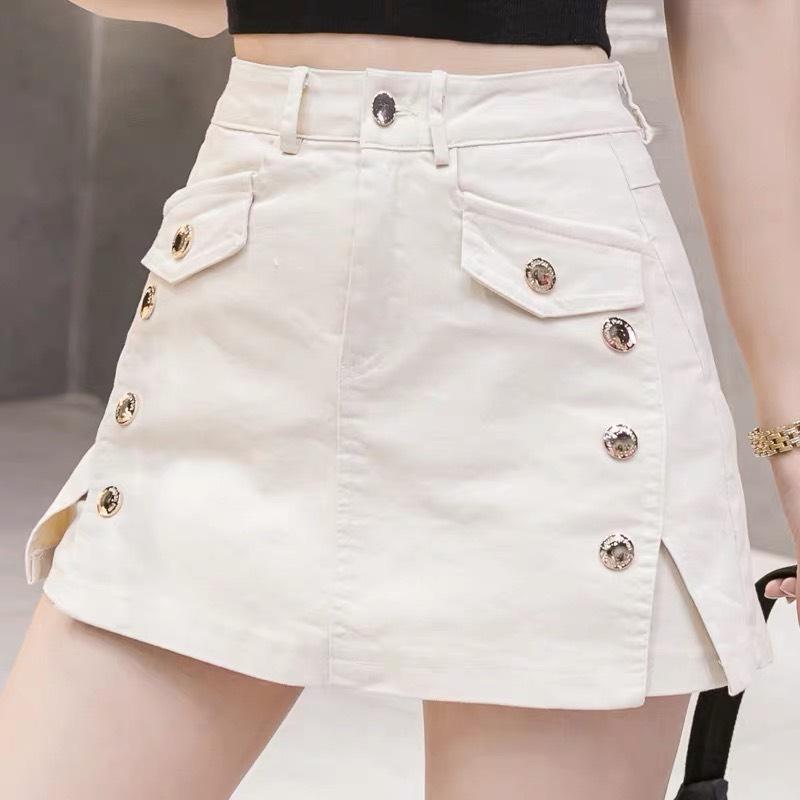   Mẫu Mới  Quần Giả Váy kaki Phối Nút Thời Trang TTSLA0134 Cho Nữ - Pants 