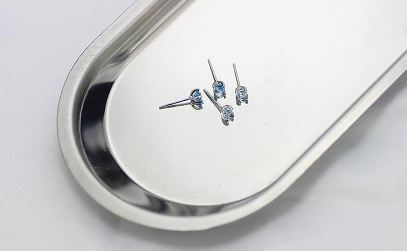 Product Introduction of Bông Tai Đinh tán Topaz, Màu Xanh Pha Lê Tự Nhiên, Khuyên Bông Khuyên Tai Đinh Tán Mini, Siêu Nhỏ, Bạc Sterling, Thích Hợp Cho Học Sinh, Hoa Tai Cá Tính Dễ Phối Đồ 1