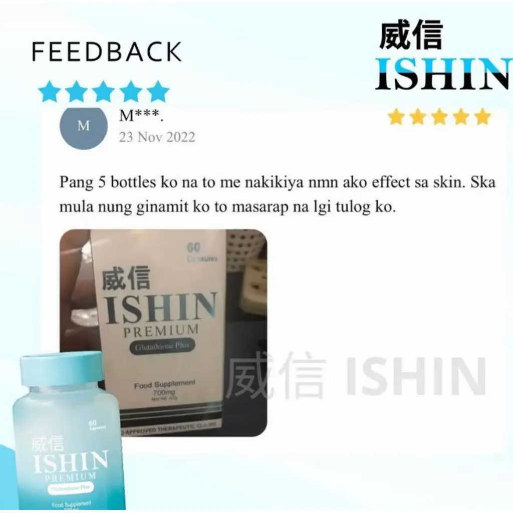 Ishin Premium Glutathione Plus | Triple Gluta Blend 700mg - TikTok Shop  Philippines