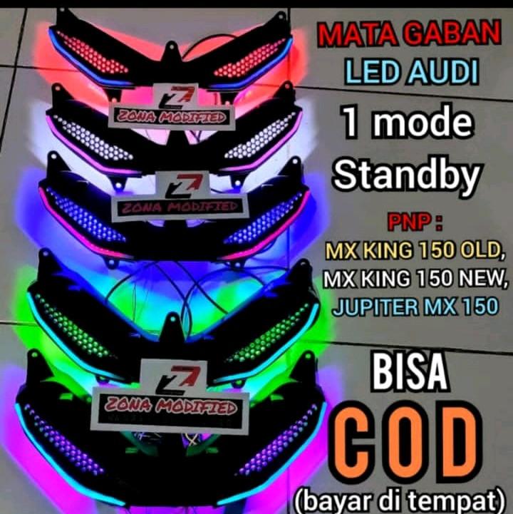 MATA GABAN MX KING 150 LED AUDI DRL Lampu Motor 1