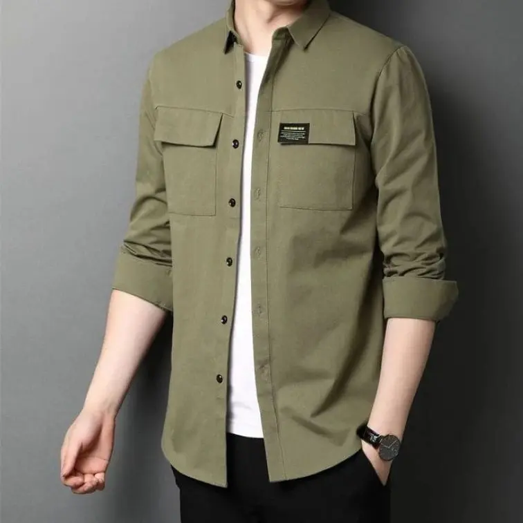 Kemeja Tangan Panjang/Kemeja Outdoor Lapangan/Kemeja Casual/Kemeja slimpit Santai Slimfit 0