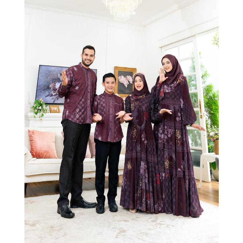 READY Sarimbit JANNAH RAYA Family Set BY ELDEENA SYAR'I - Gamis Keluarga Couple Lebaran REALPIC 4